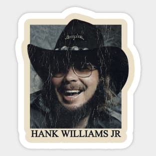 Retro vintage Hank Williams Jr Sticker